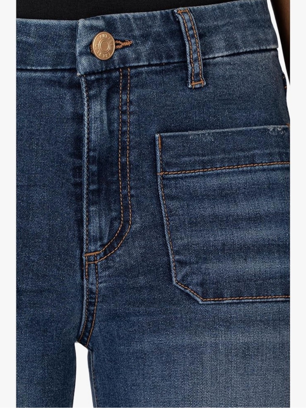 KUT from the Kloth Women's Meg High Rise Wide Leg Patch Pockets Jeans Size 12 - Picture 4 of 15